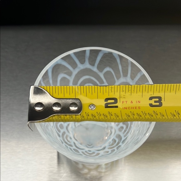 Taisho Roman Milk Glass Cold Tea Glass Cup "Nami" - Picture 9 of 9